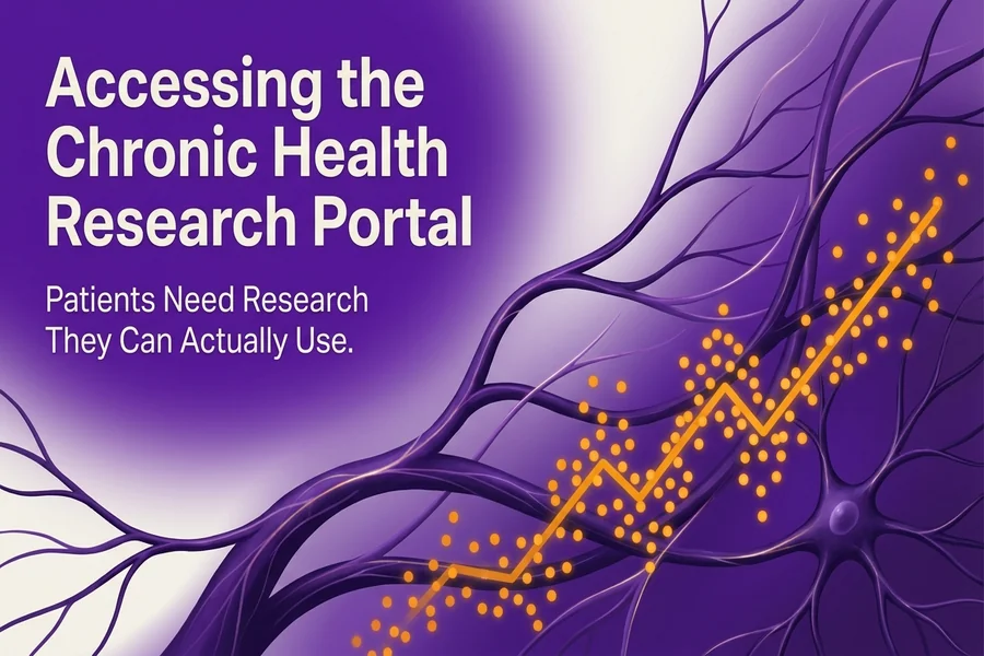 Accessing the Chronic Health Research Portal - Recalibrate blog cover illustration.