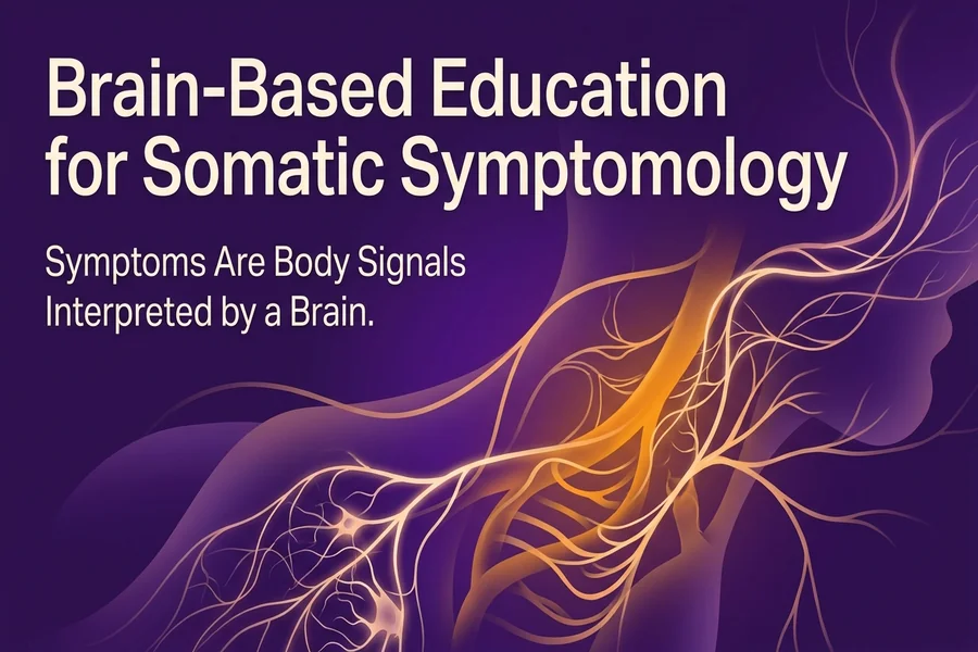 Brain-Based Education for Somatic Symptomology - Recalibrate blog cover illustration.