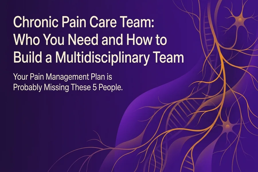 Chronic Pain Care Team: Who You Need and How to Build a Multidisciplinary Team - Recalibrate blog cover illustration.