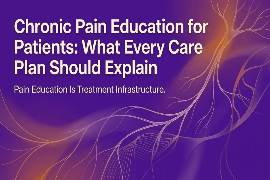 Chronic Pain Education for Patients: What Every Care Plan Should Explain - Recalibrate blog cover illustration.