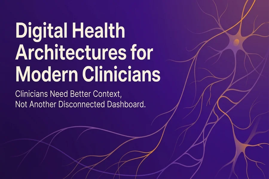 Digital Health Architectures for Modern Clinicians - Recalibrate blog cover illustration.