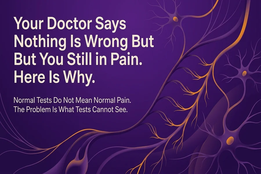 Your Doctor Says Nothing Is Wrong But You Are Still in Pain. Here Is Why. - Recalibrate blog cover illustration.