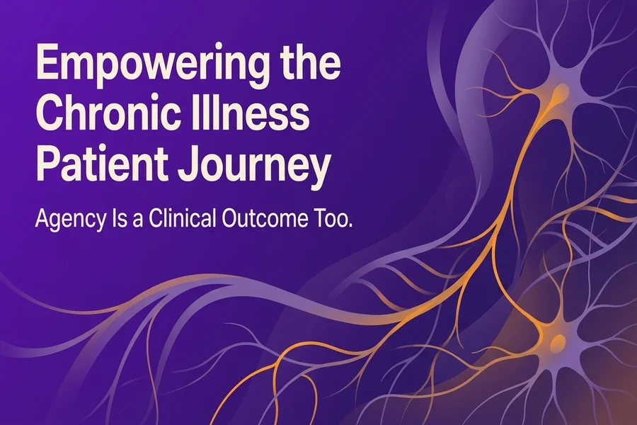 Empowering the Chronic Illness Patient Journey - Recalibrate blog cover illustration.