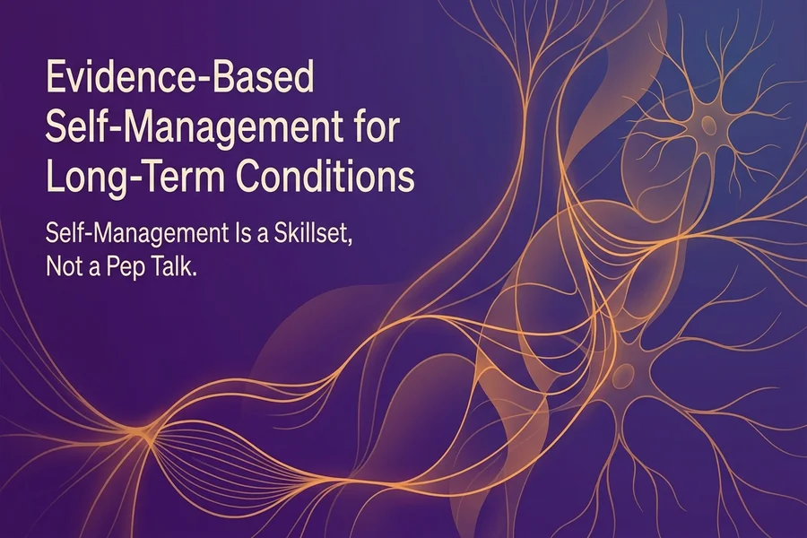 Evidence-Based Self-Management for Long-Term Conditions - Recalibrate blog cover illustration.