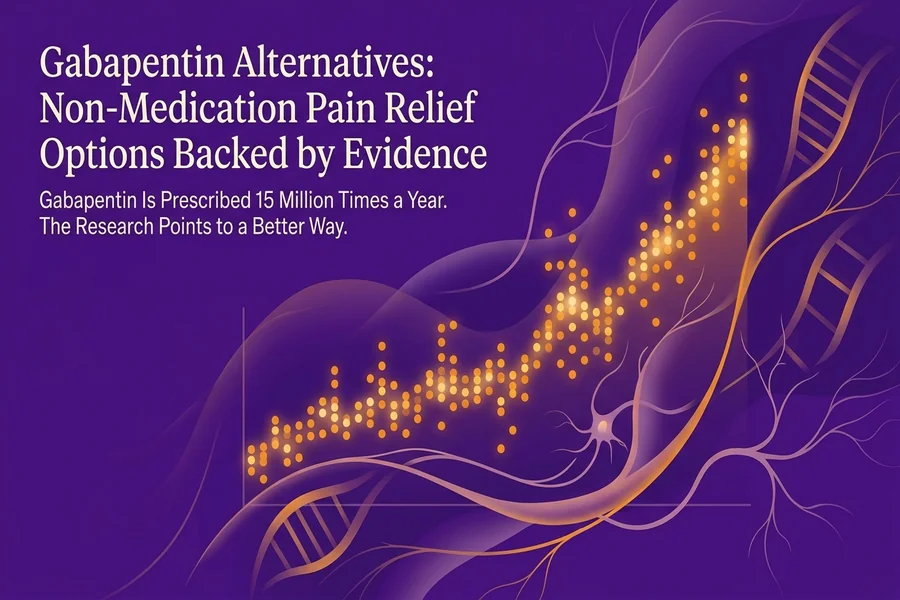 Gabapentin Alternatives: Non-Medication Pain Relief Options Backed by Evidence - Recalibrate blog cover illustration.