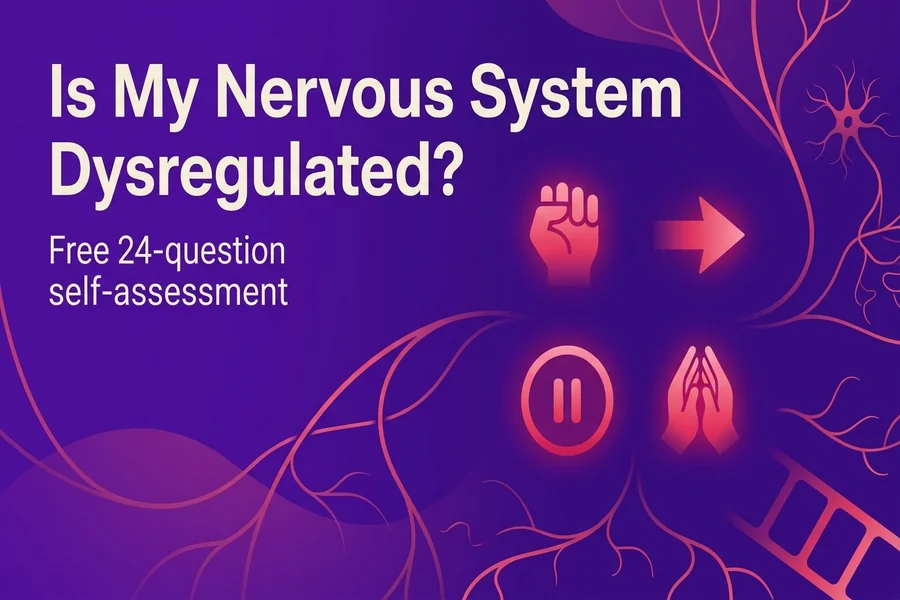 Is My Nervous System Dysregulated, Recalibrate self-assessment cover illustration.