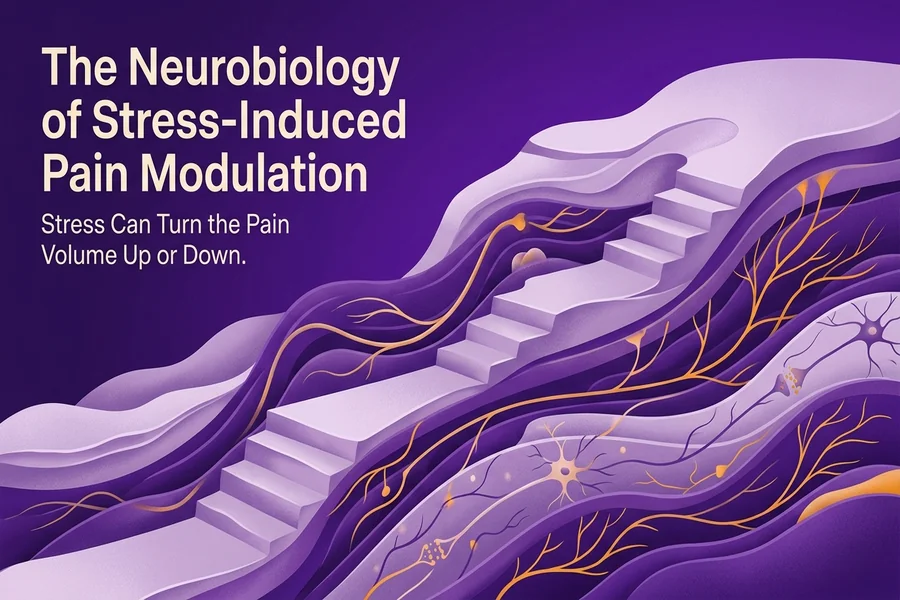 The Neurobiology of Stress-Induced Pain Modulation - Recalibrate blog cover illustration.