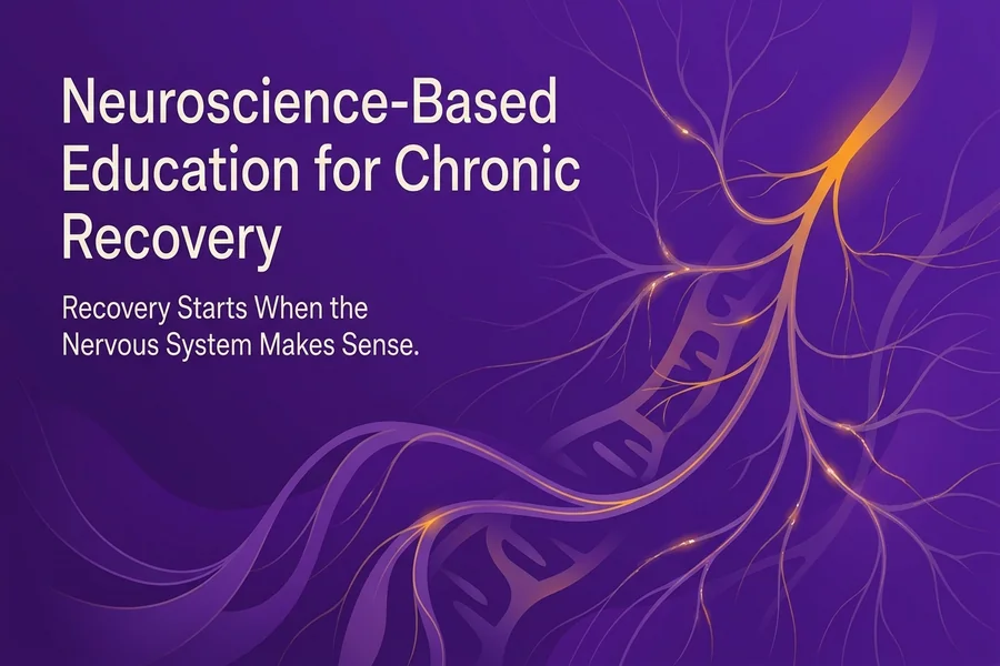 Neuroscience-Based Education for Chronic Recovery - Recalibrate blog cover illustration.