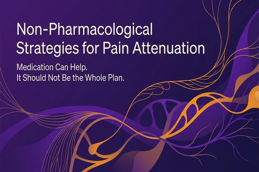 Non-Pharmacological Strategies for Pain Attenuation - Recalibrate blog cover illustration.