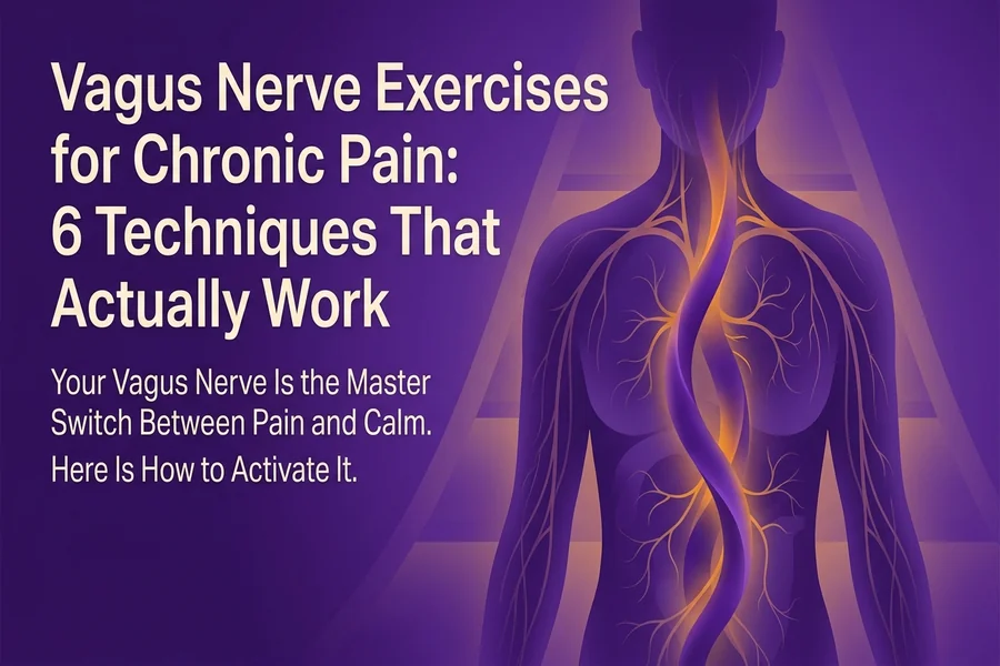 Vagus Nerve Exercises for Chronic Pain: 6 Techniques That Actually Work - Recalibrate blog cover illustration.